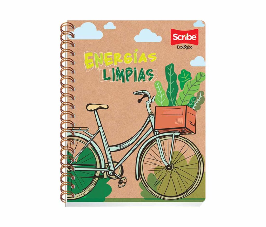 Cuaderno ecológico Scribe portada Energías Limpias