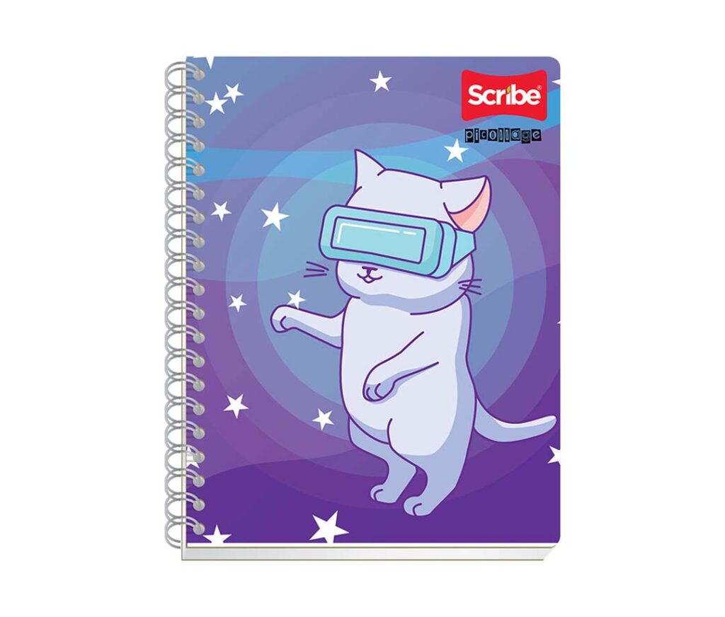 Cuaderno Picollage portada gato lentes