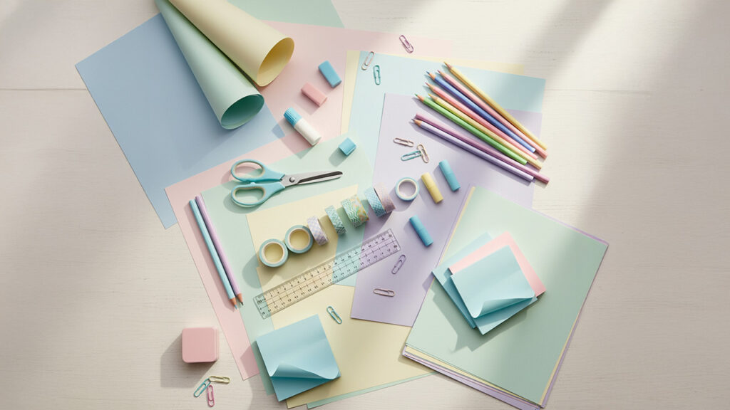 Hojas de colores escuela