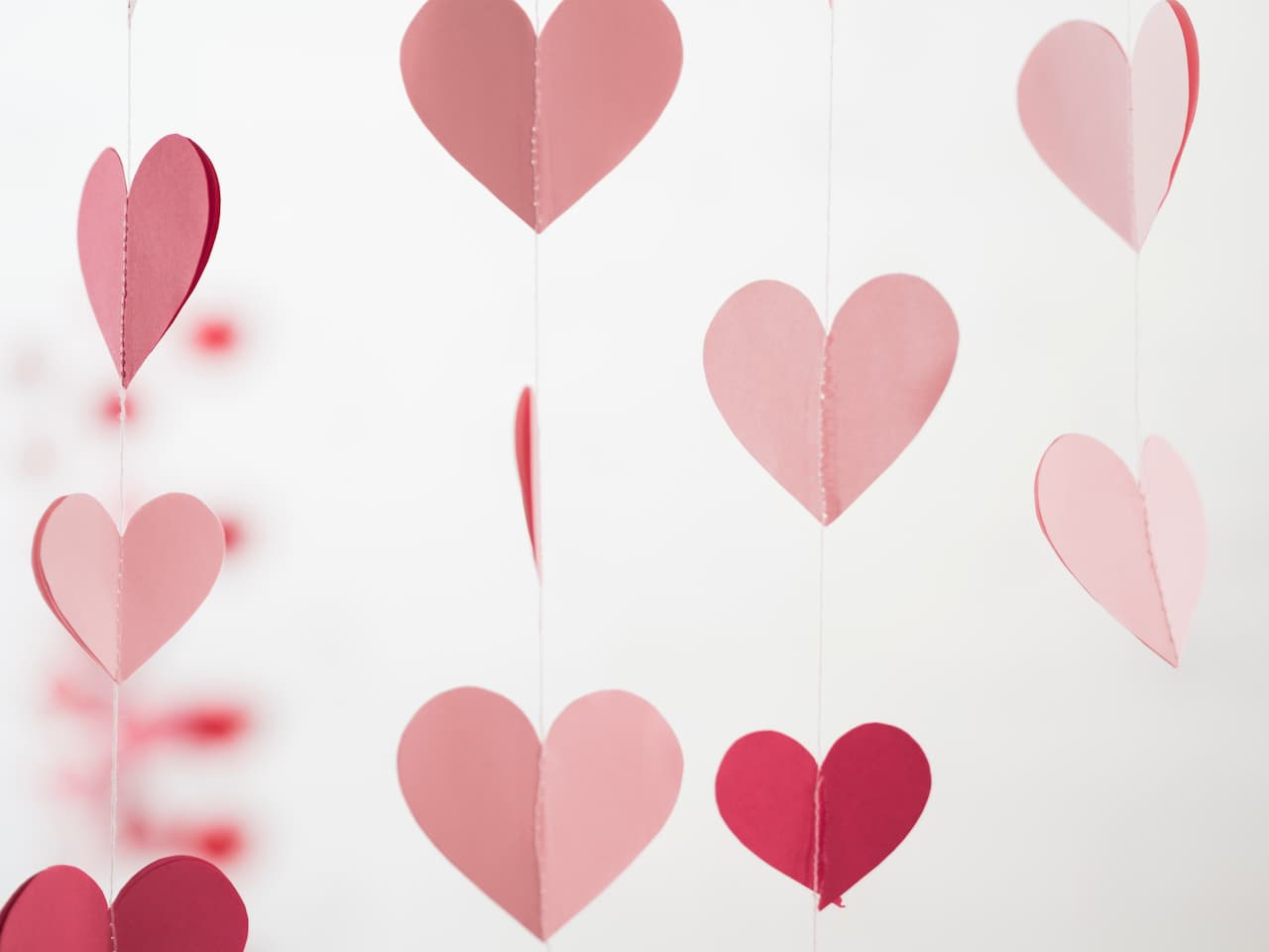 Corazones color rosa