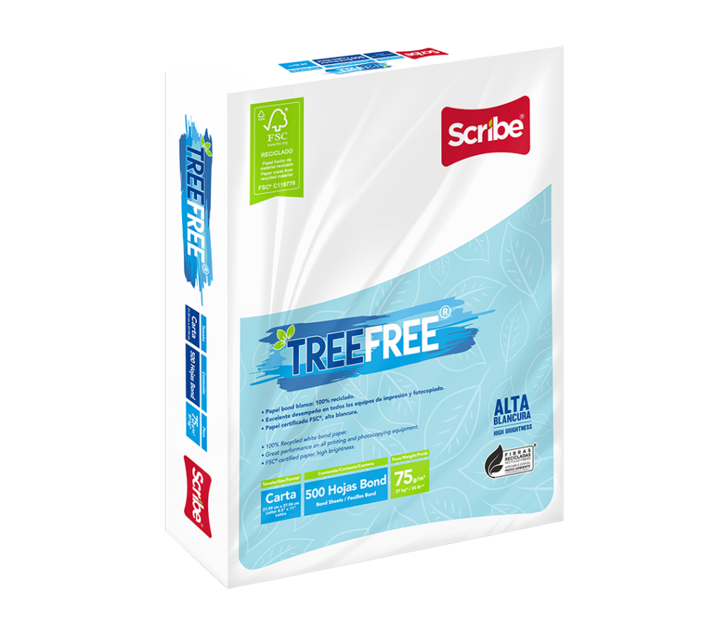 Hojas blancas Tree Free bond carta