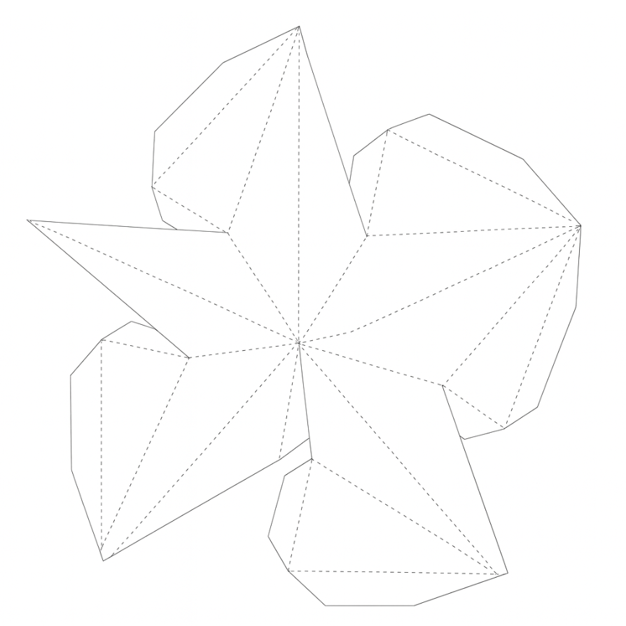 Estrella de papel 3D