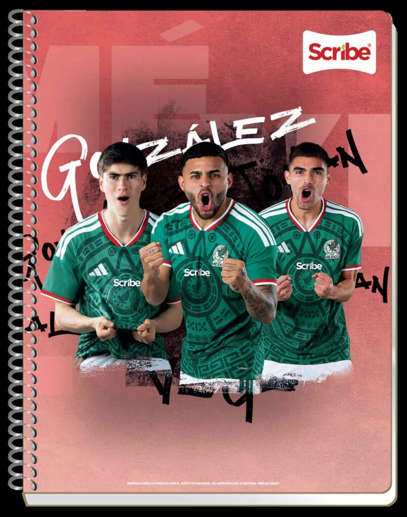 Cuaderno Scribe jugadores portada roja