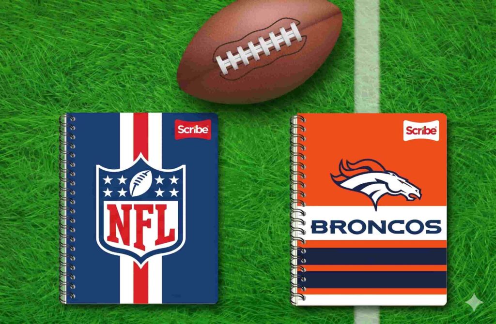 Cuadernos NFL scribe y balon