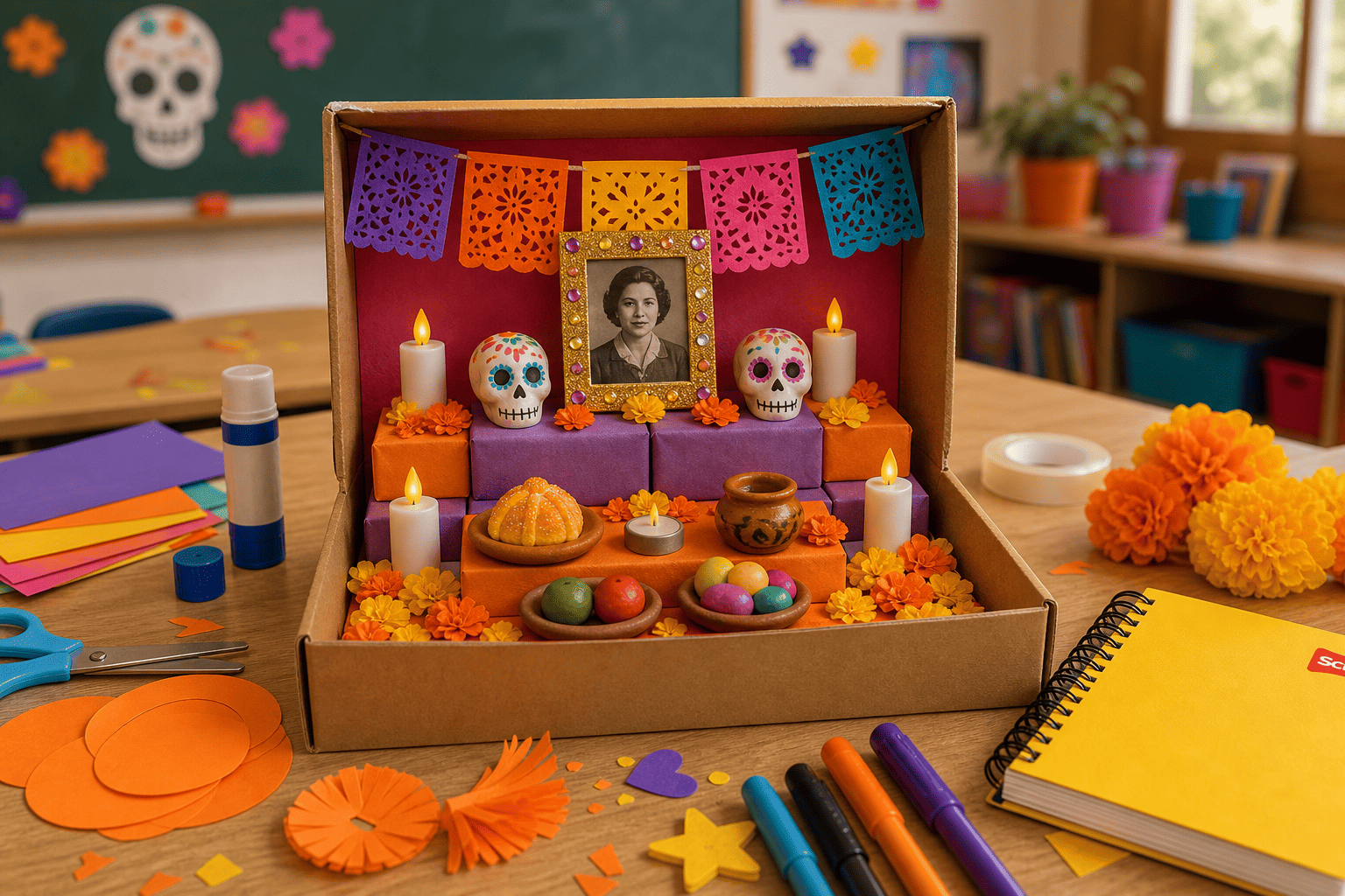 maqueta de altar de muerto