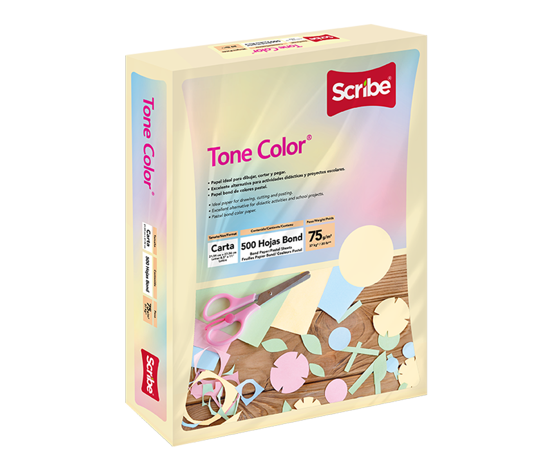 paquete de hojas de papel amarillas Scribe ToneColor